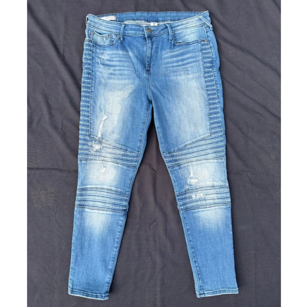 True Religion Halle Mid Rise Super Skinny Jeans 32